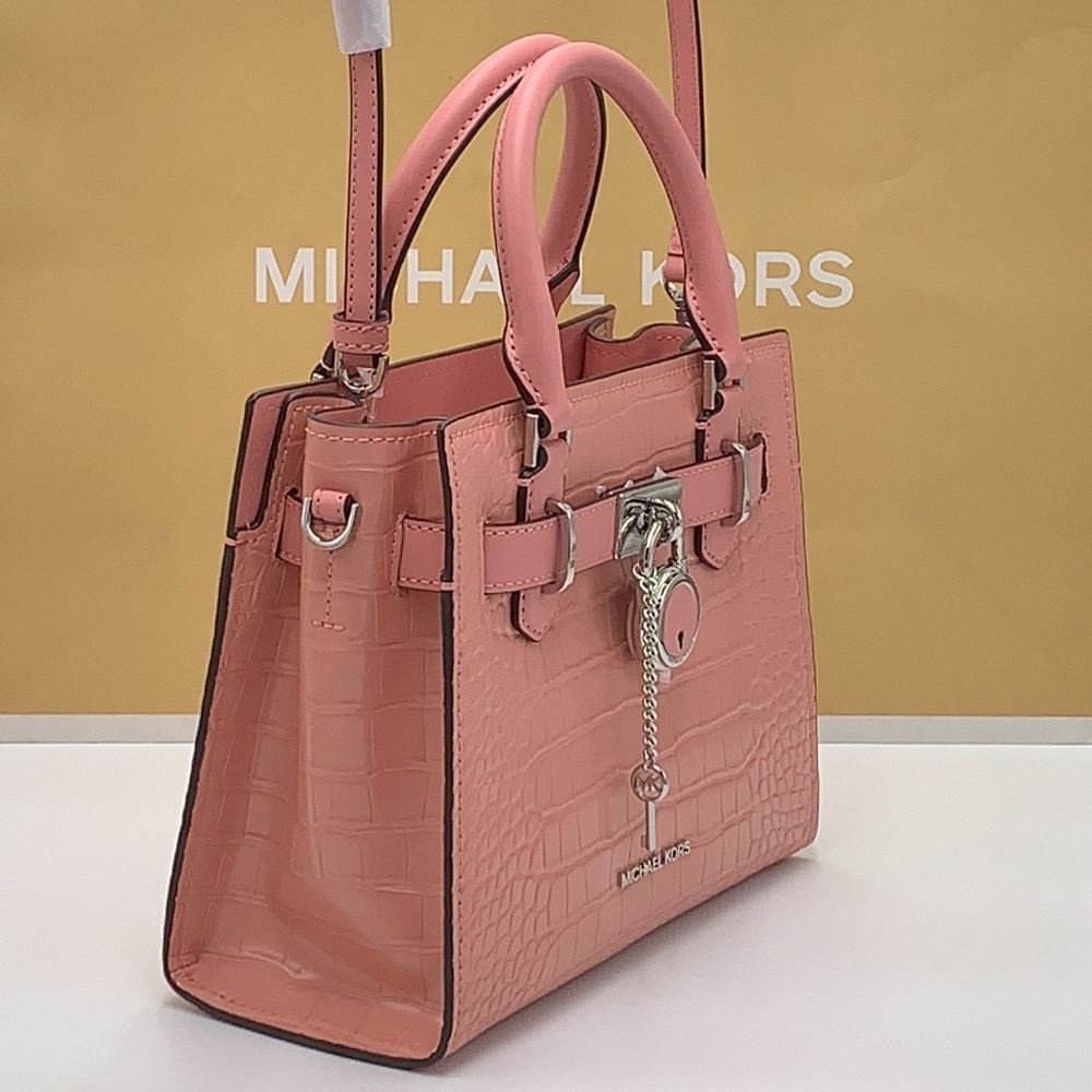 MICHAEL KORS
Hamilton Small Crocodile Embossed Faux
Leather Satchel
PRIMROSE - Picture 5 of 13